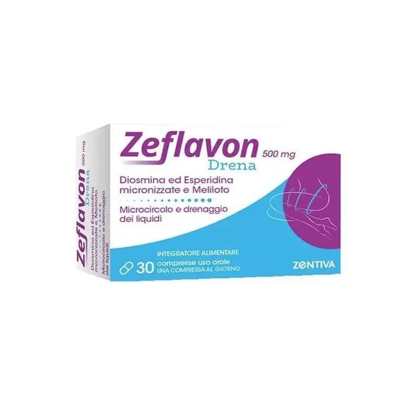 Zentiva Zeflavon Drena 500 Mg Integratore Alimentare per Microcircolo e Drenaggio dei Liquidi 30 Compresse | Acquista Online su Farmaclick
