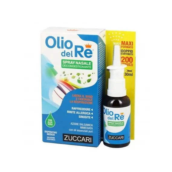 Zuccari Olio del Re Spray Nasale Decongestionante Formato Maxi 30 Ml | Acquista Online su Farmaclick