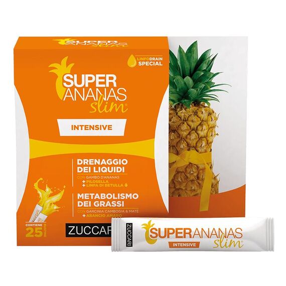 Zuccari Super Ananas Slim Intensive Integratore Drenante e per il Metabolismo dei Grassi 25 Bustine da 10ml | Acquista Online su Farmaclick