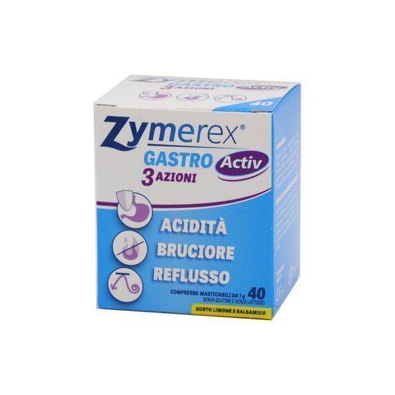 Zymerex Gastro Activ 3 Azioni 40 Compresse Masticabili Gusto Limone Balsamico | Acquista Online su Farmaclick